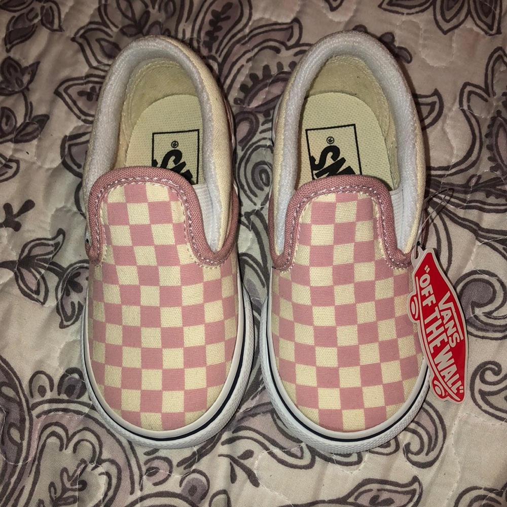 Pink checkered Vans